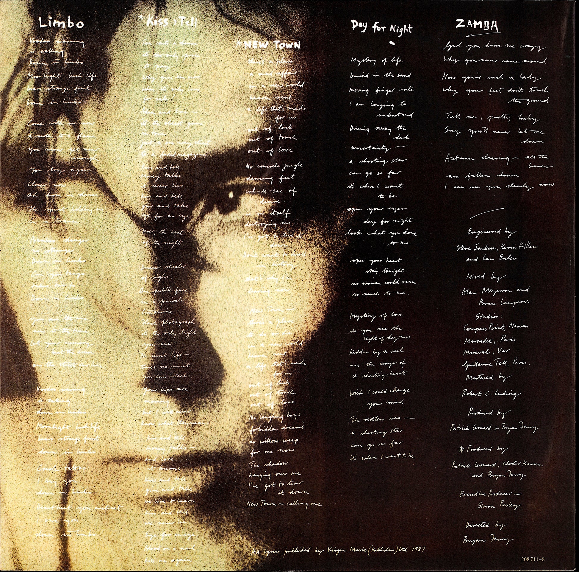 Bryan Ferry ‎- Bête Noire Vinyl LP Kopie