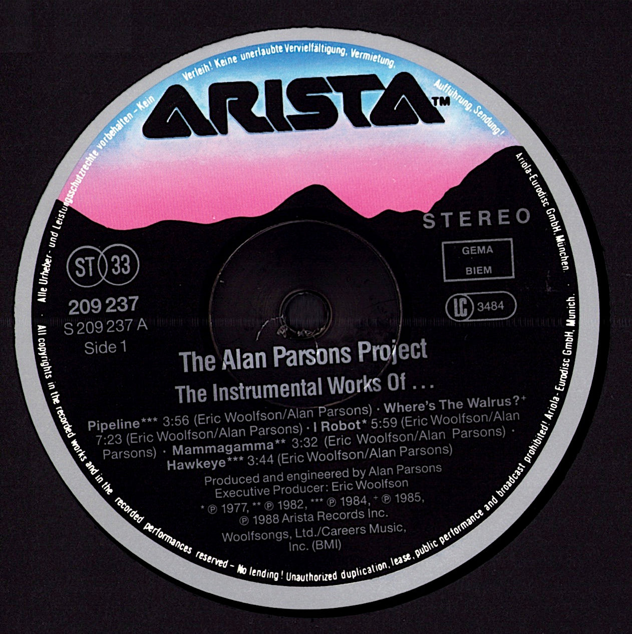 The Alan Parsons Project – The Instrumental Works Vinyl LP