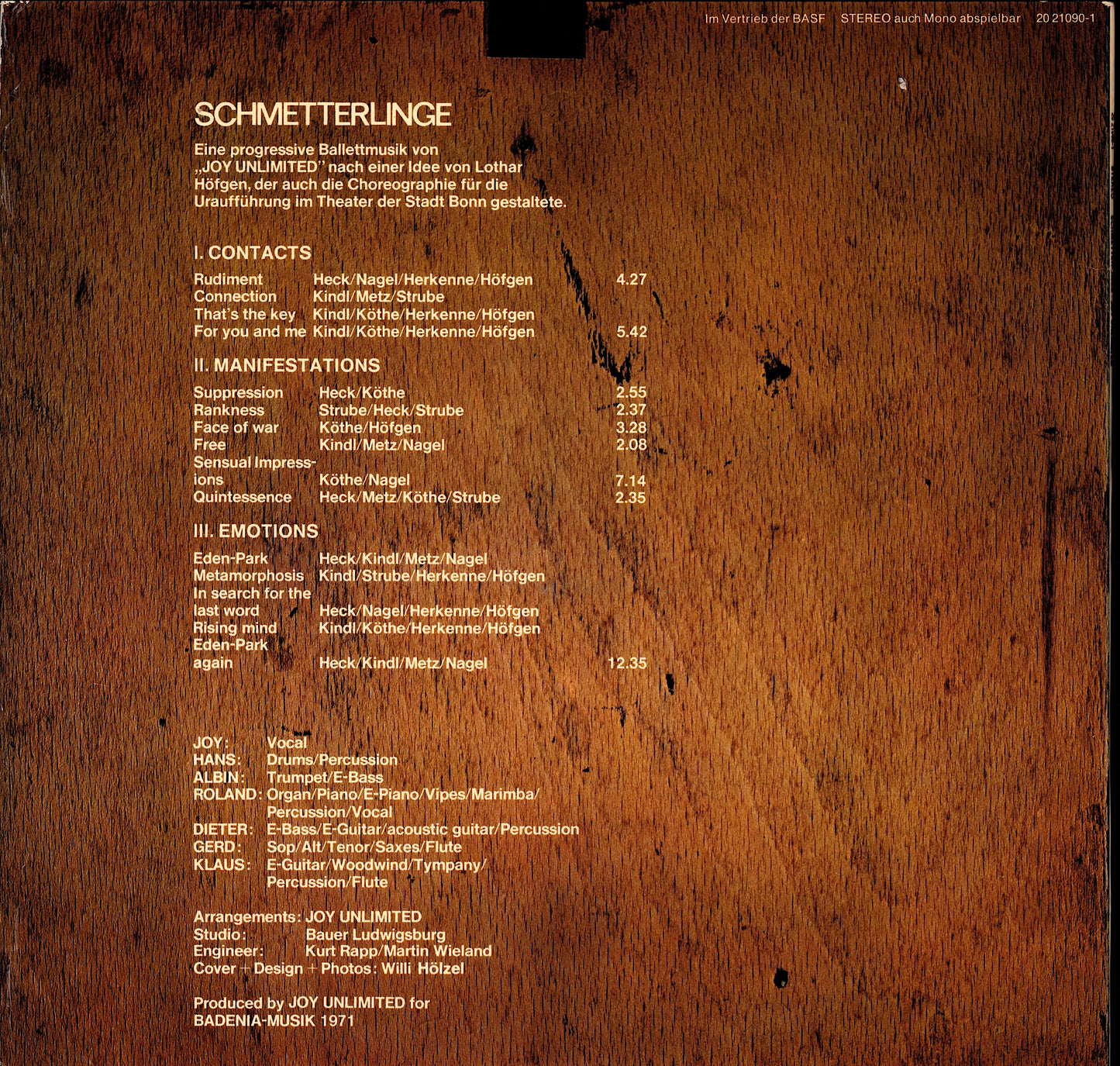 Joy Unlimited - Minne Vinyl LP Kopie