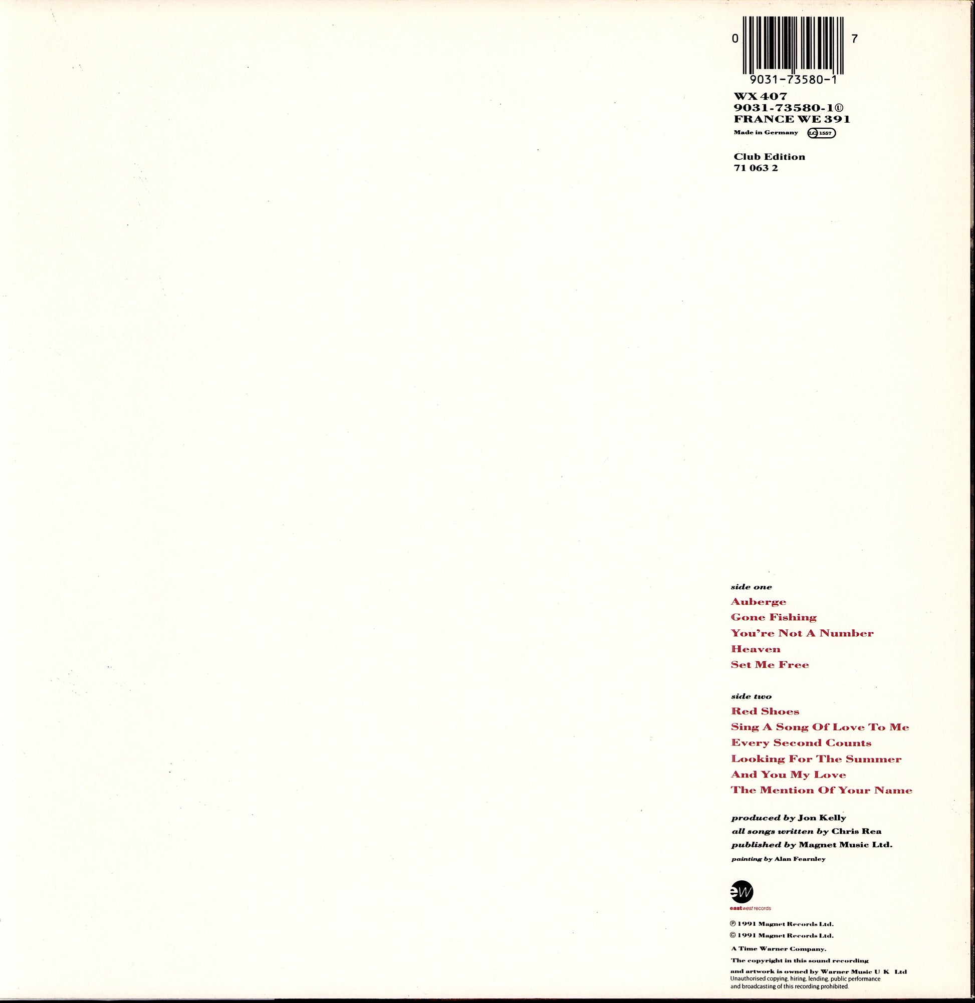 Chris Rea - Dancing With Strangers Vinyl LP Kopie