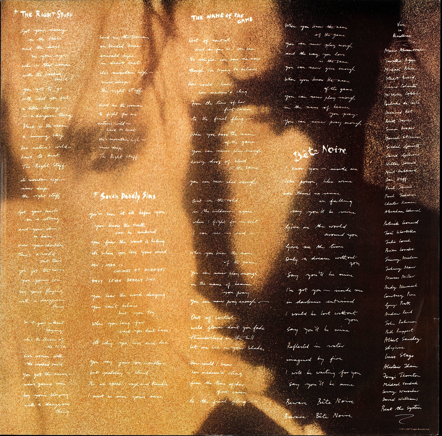 Bryan Ferry ‎- Bête Noire Vinyl LP Kopie