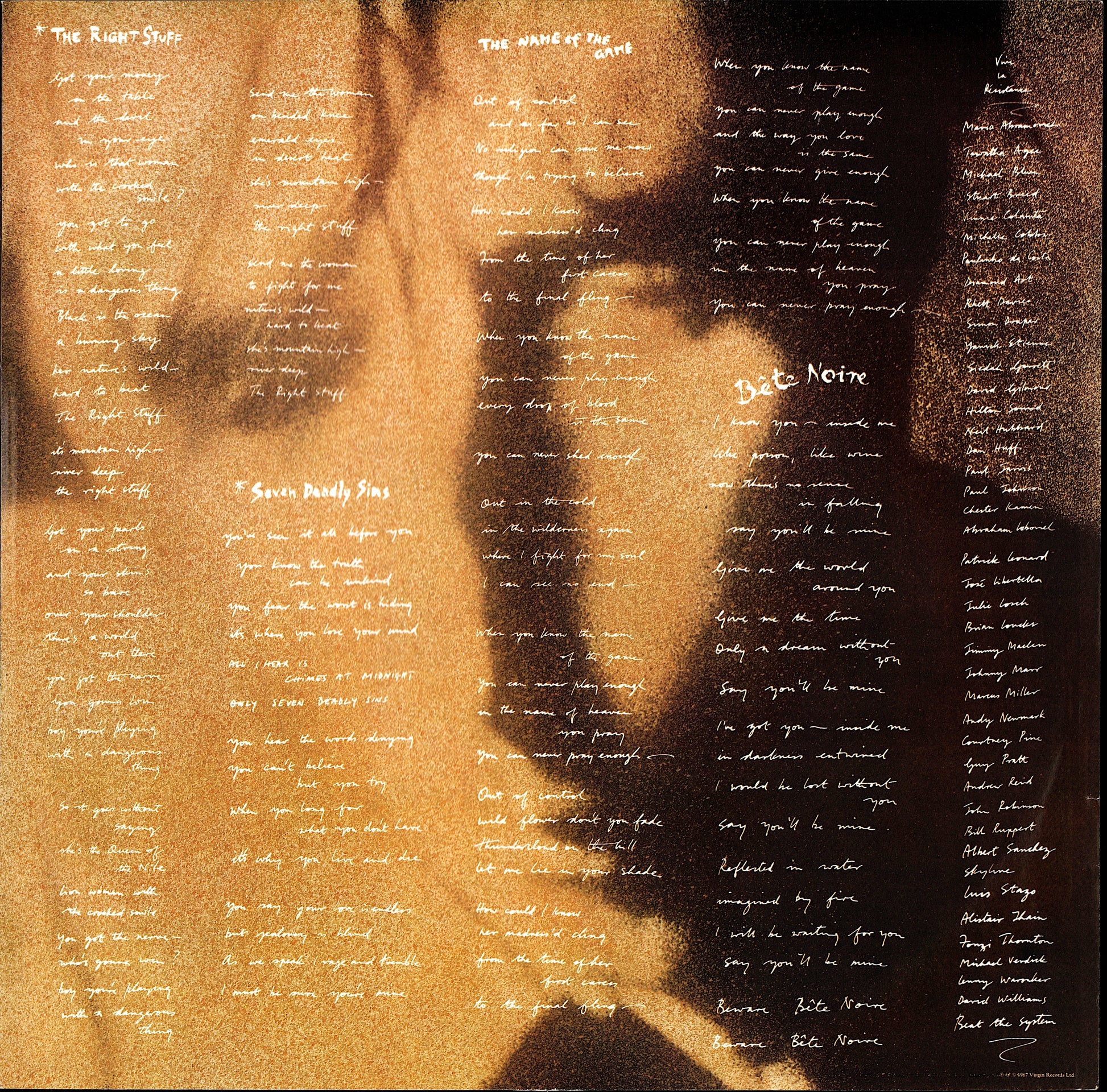 Bryan Ferry ‎- Bête Noire Vinyl LP Kopie