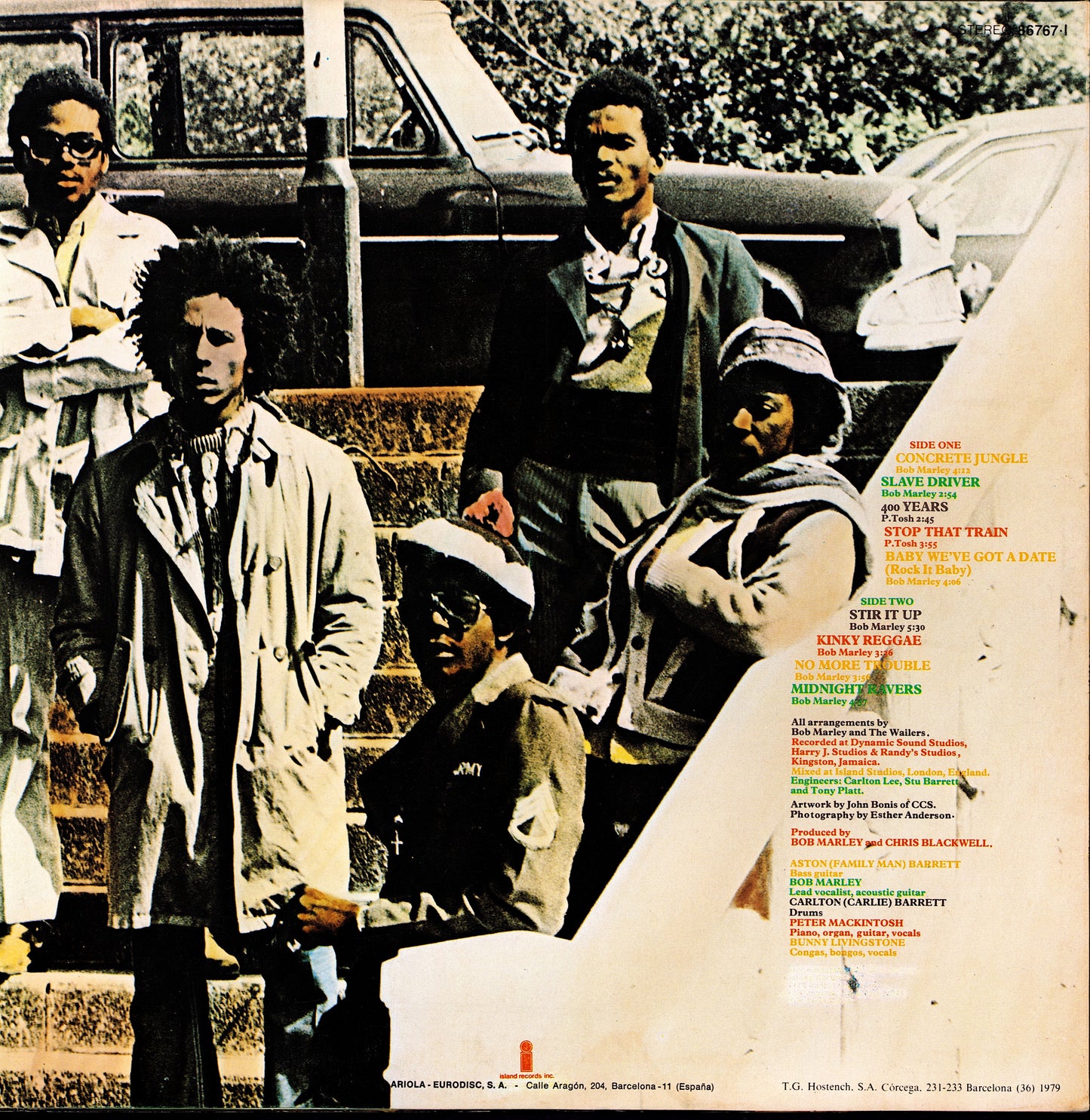 Bob Marley And The Wailers - Catch A Fire Vinyl LP | Spain | 1978