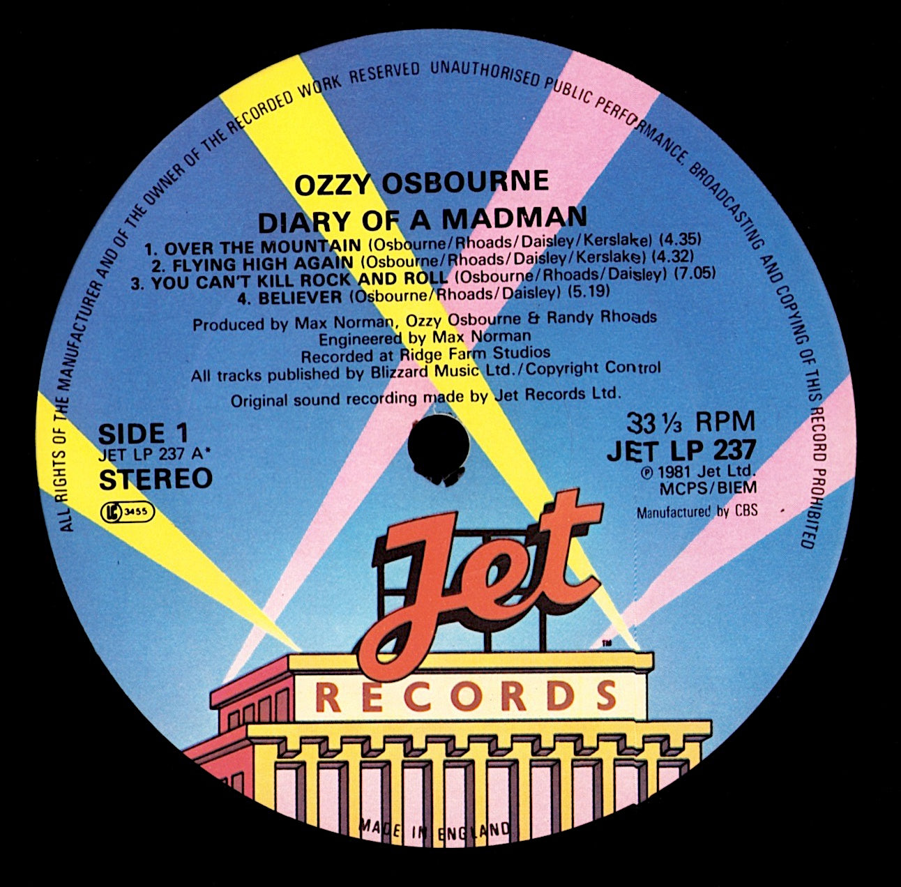 Ozzy Osbourne - Diary Of A Madman (Vinyl LP | UK Original | 1981)