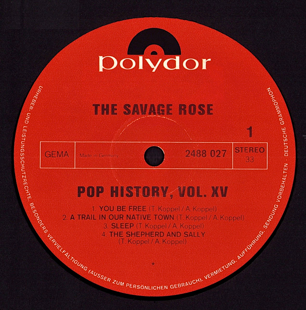 Savage Rose – Pop History Vol 15 Vinyl 2LP
