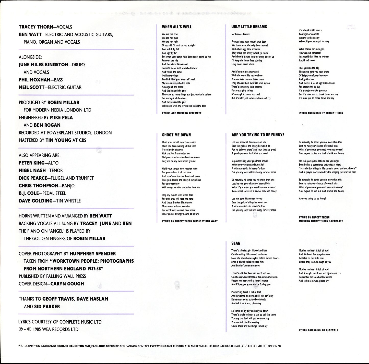 Everything But The Girl – Eden Vinyl LP Kopie Kopie