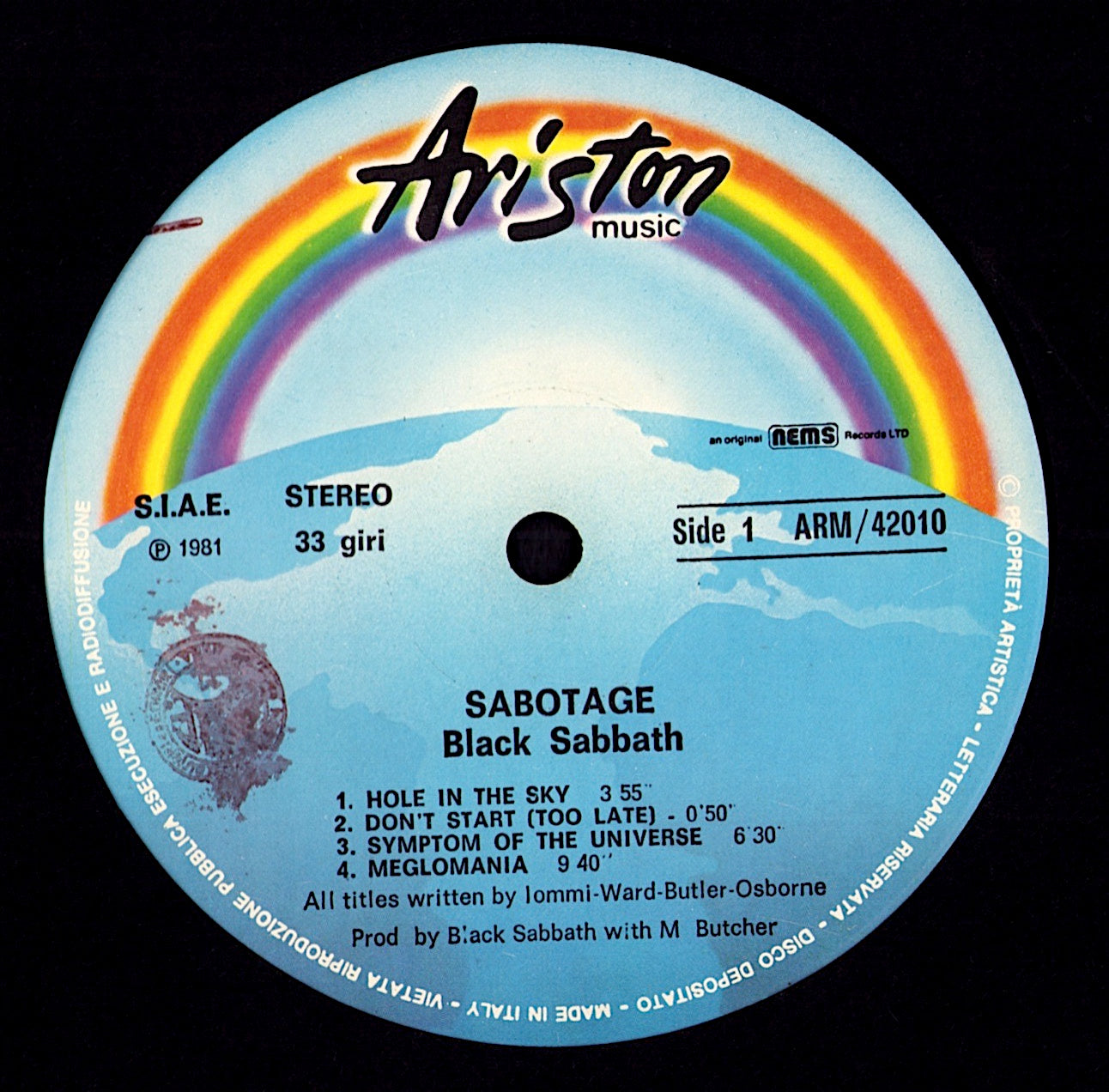 Black Sabbath - Sabotage (Vinyl LP | IT Reissue | 1981)