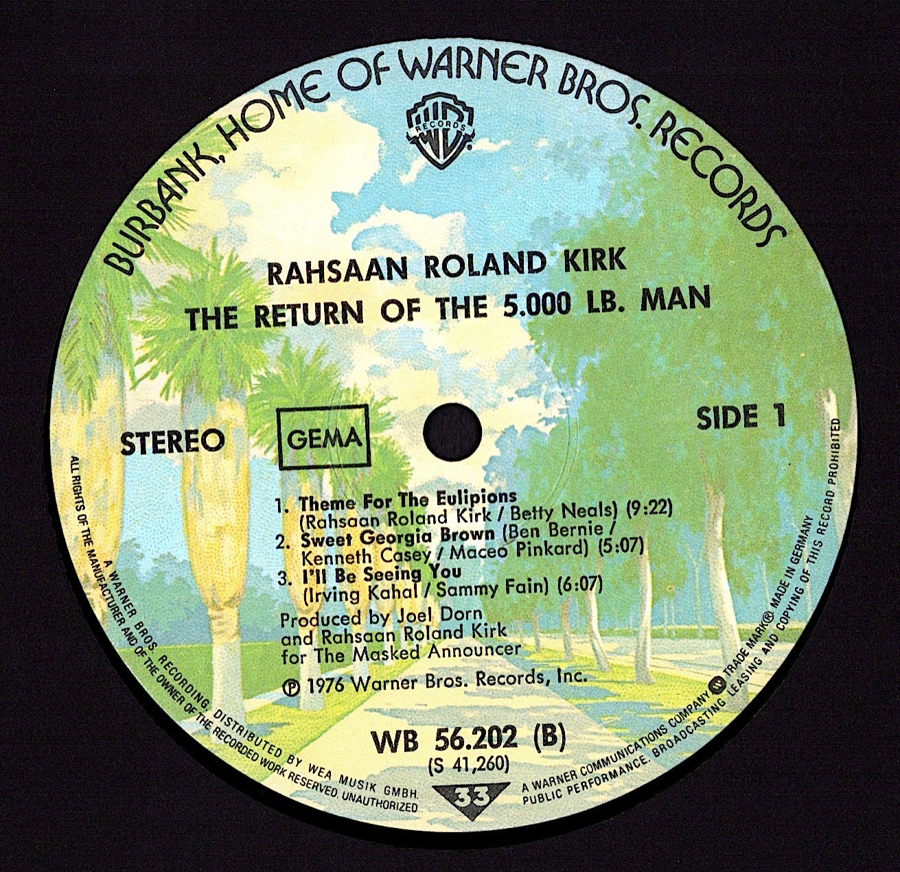 Rahsaan Roland Kirk - The Return Of The 5000 Lb. Man Vinyl LP