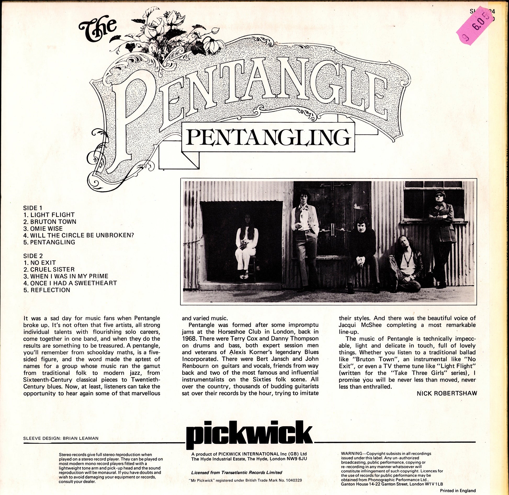 Planxty ‎- Cold Blow And The Rainy Night Vinyl LP Kopie