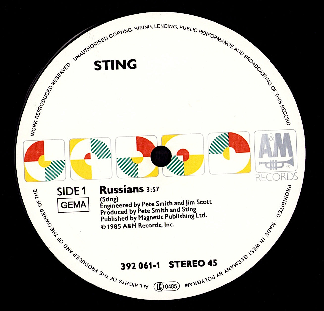 Sting - Russians Vinyl 12" Maxi-Single Kopie