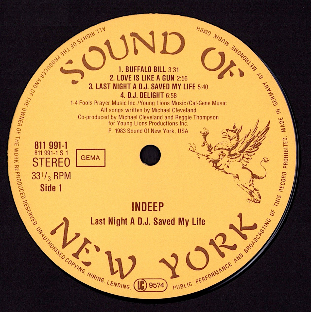 Indeep ‎– Last Night A DJ Saved My Life! Vinyl LP