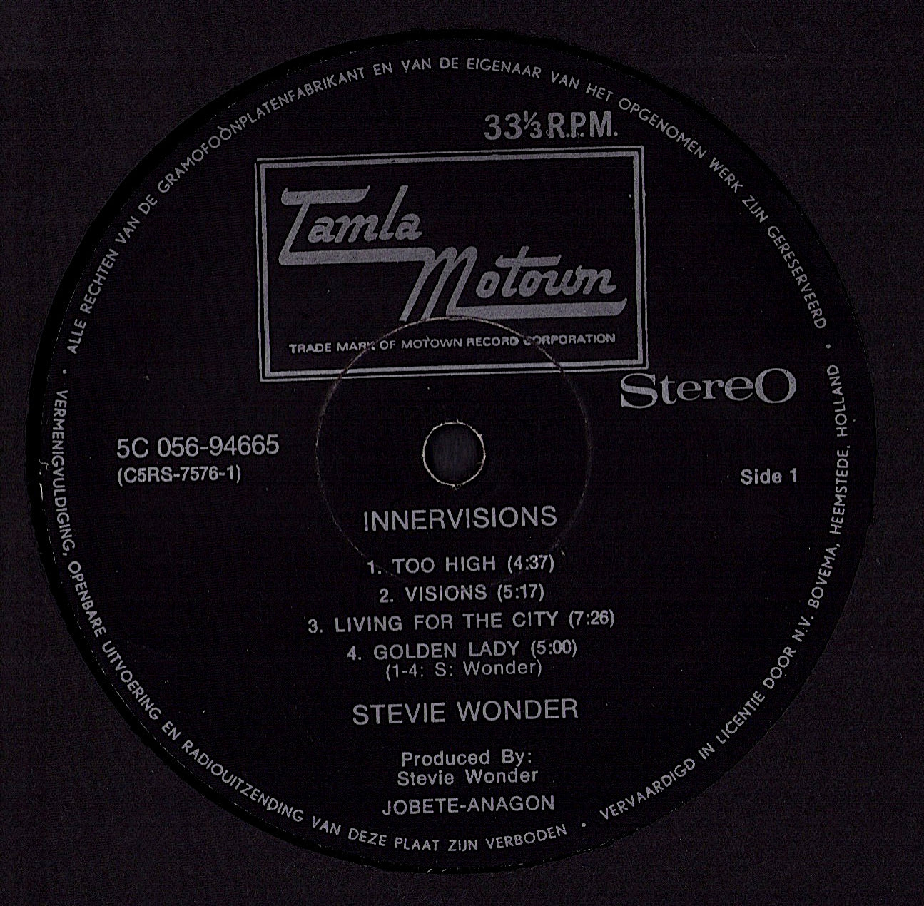 Stevie Wonder - Innervisions Vinyl LP