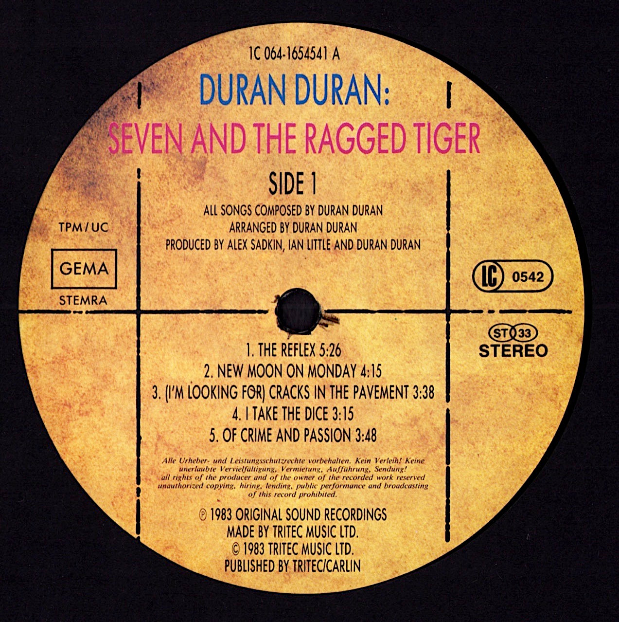 Duran Duran - Seven And The Ragged Tiger (Vinyl LP | EU Original | 1983)