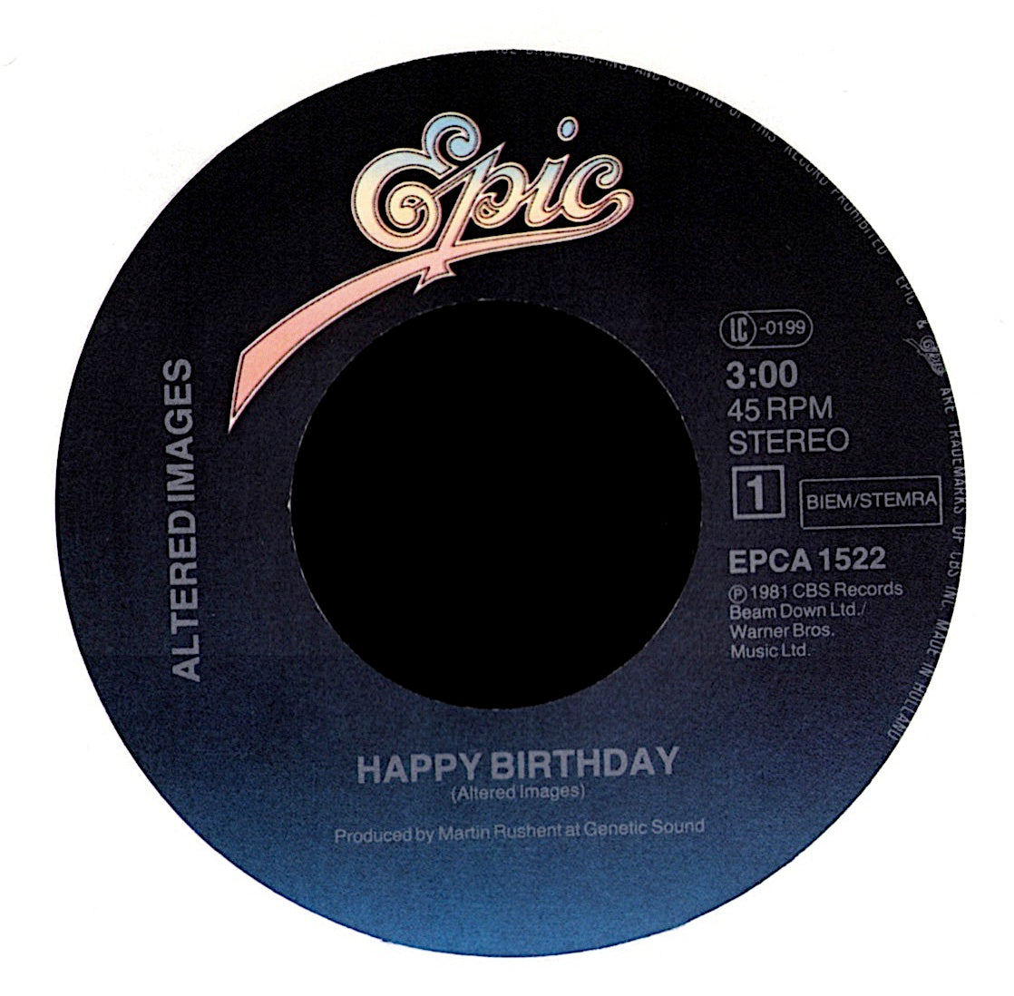 Altered Images - Happy Birthday Vinyl 7" | EU Original | 1981