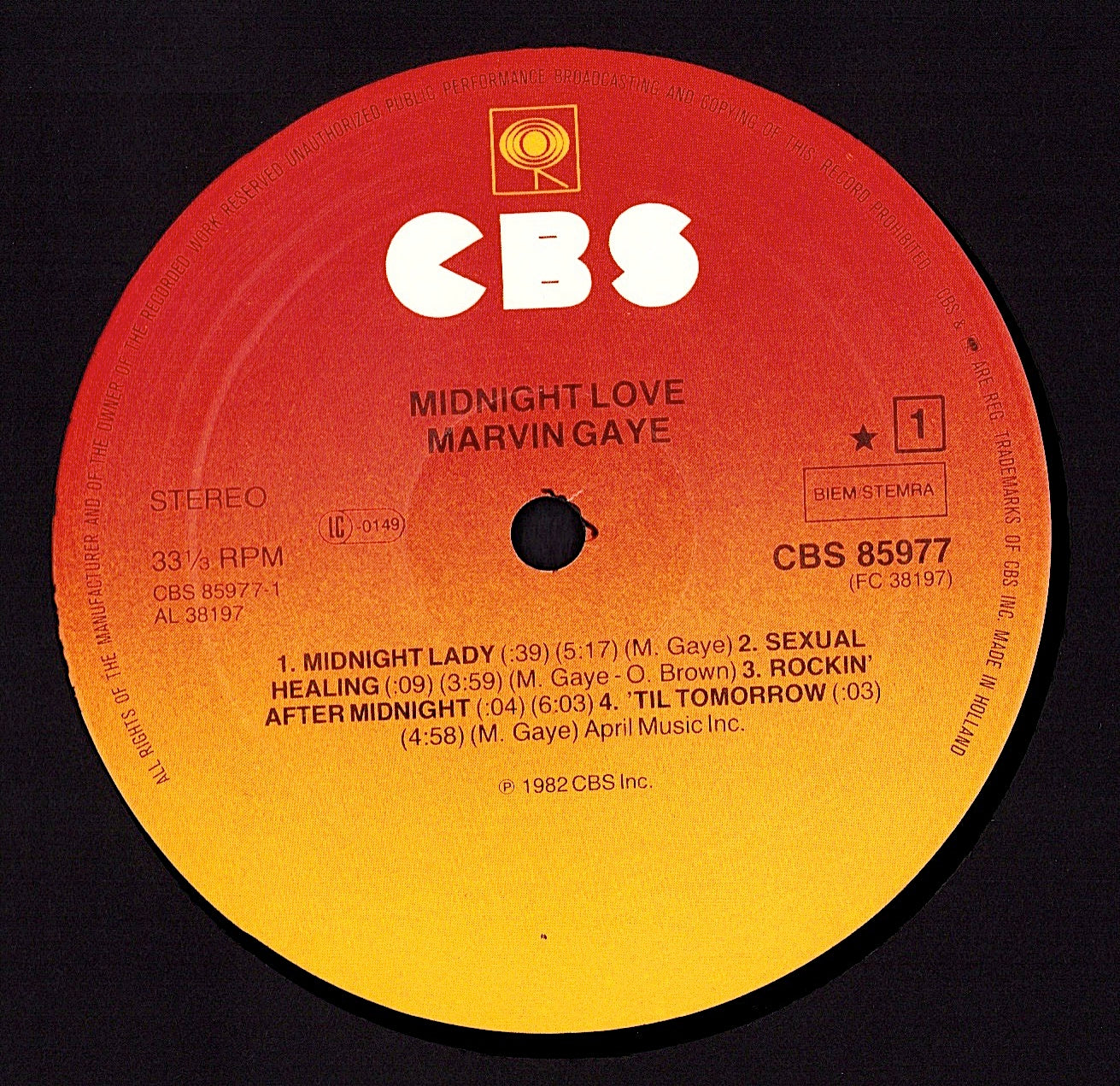 Marvin Gaye - Midnight Love Vinyl LP