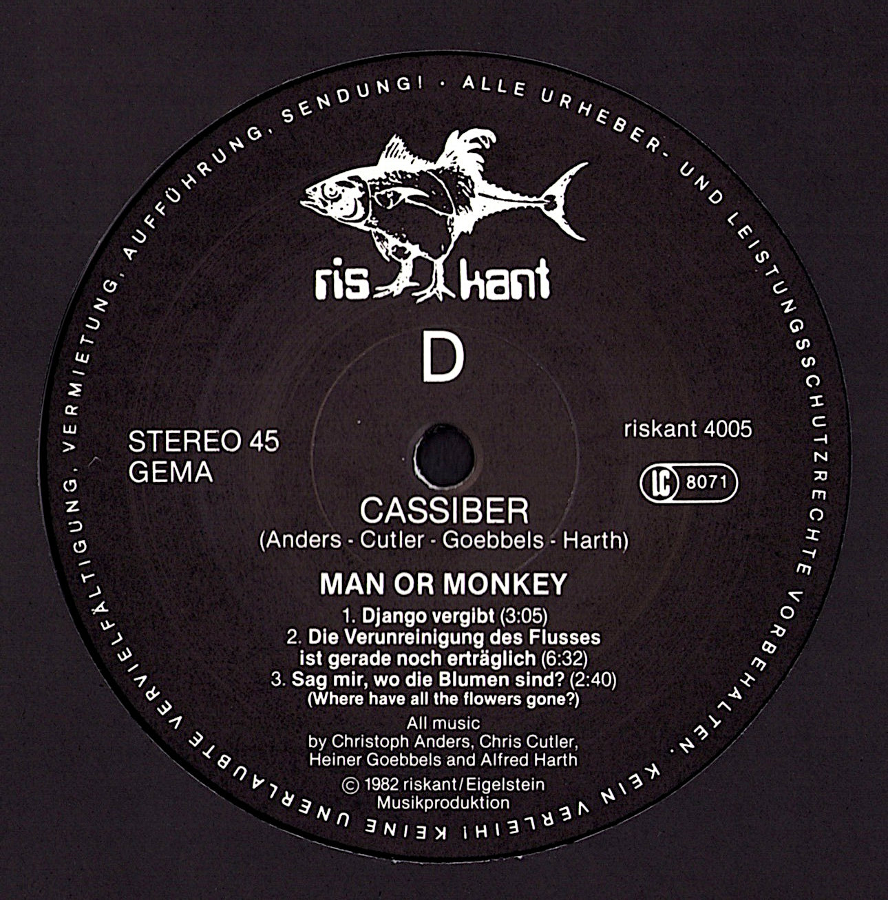 Cassiber – Man Or Monkey Vinyl 2LP