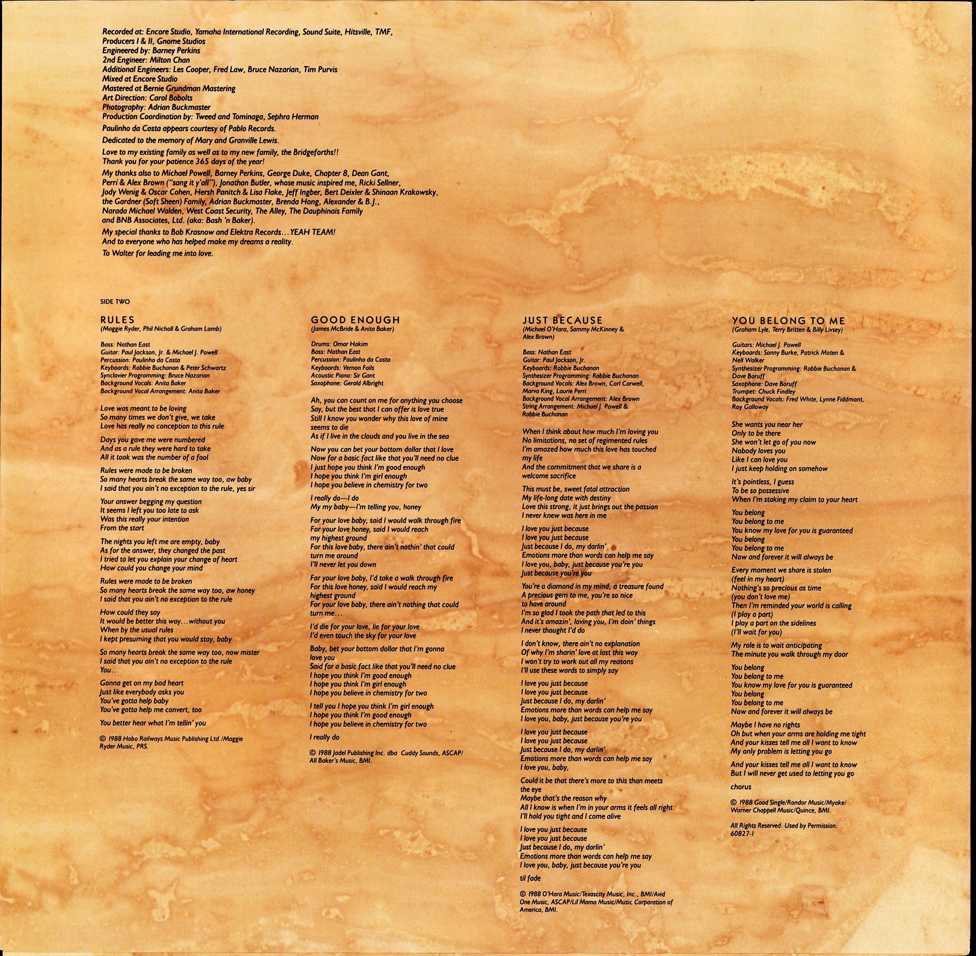 Anita Baker - Rapture Vinyl LP Kopie Kopie