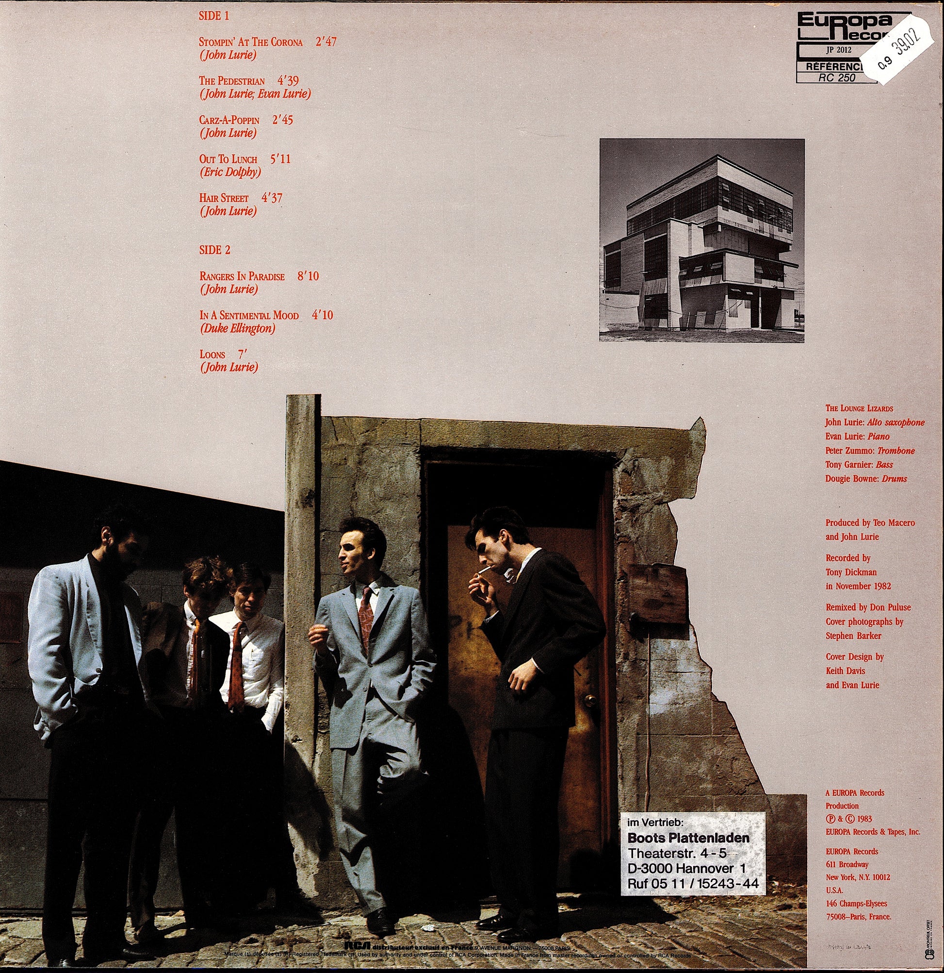 The Lounge Lizards - The Lounge Lizards Vinyl LP Kopie