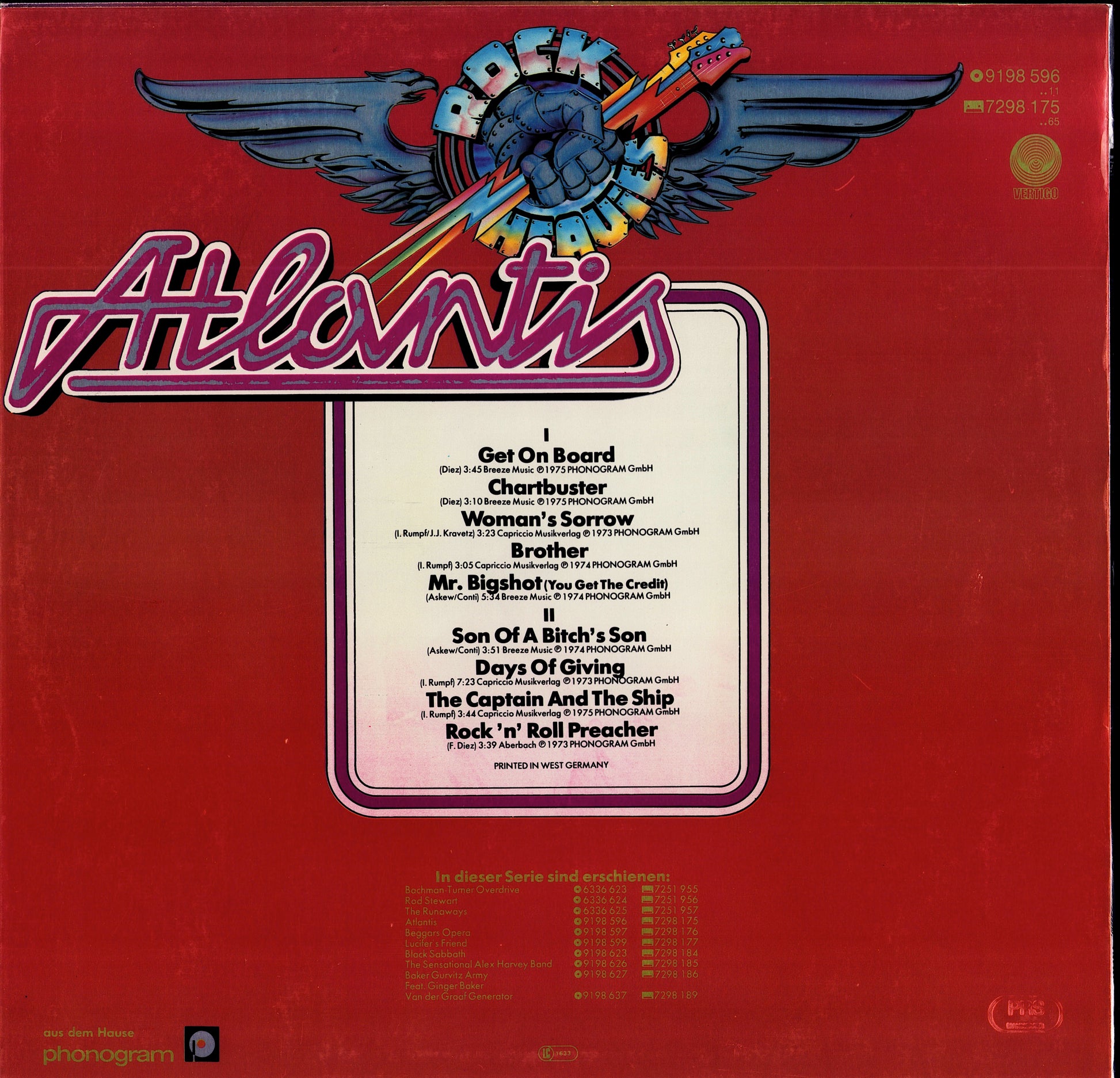 Atlantis - Atlantis Vinyl LP Kopie