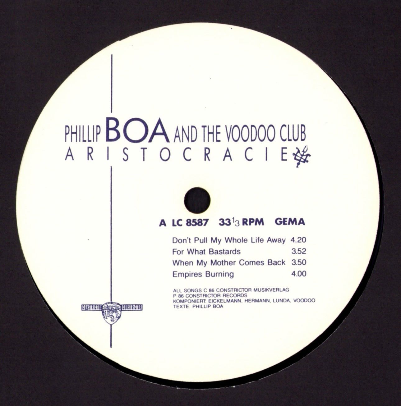 Phillip Boa And The Voodoo Club - Aristocracie Vinyl LP