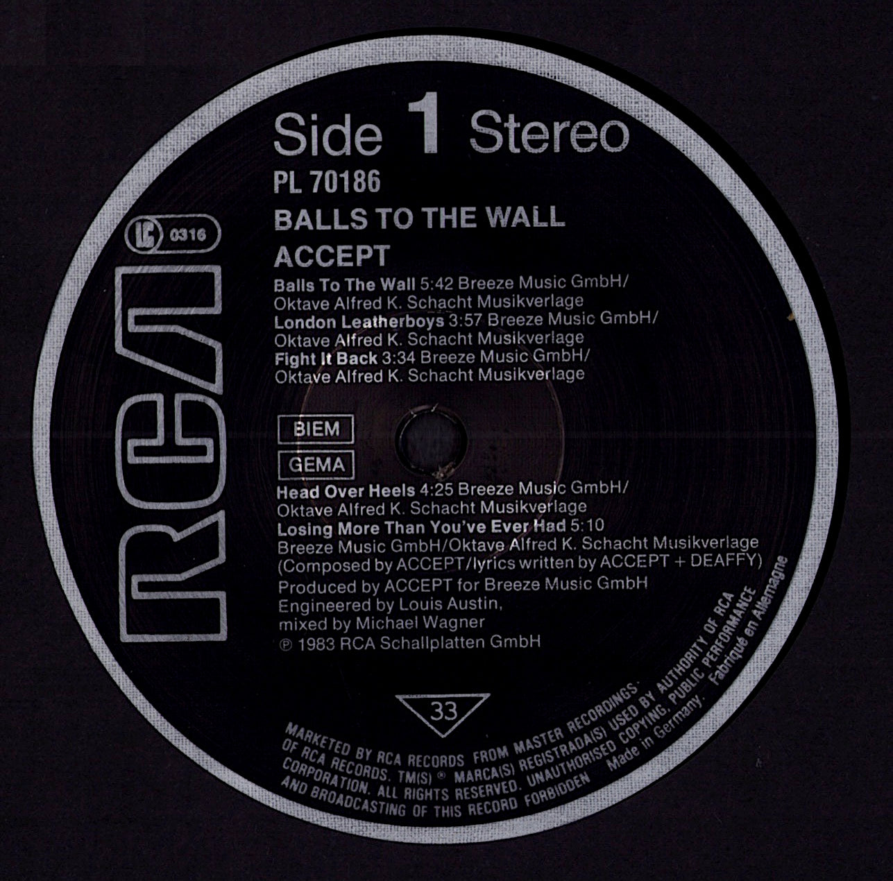 Accept - Balls To The Wall (Vinyl LP | EU Original | 1983)