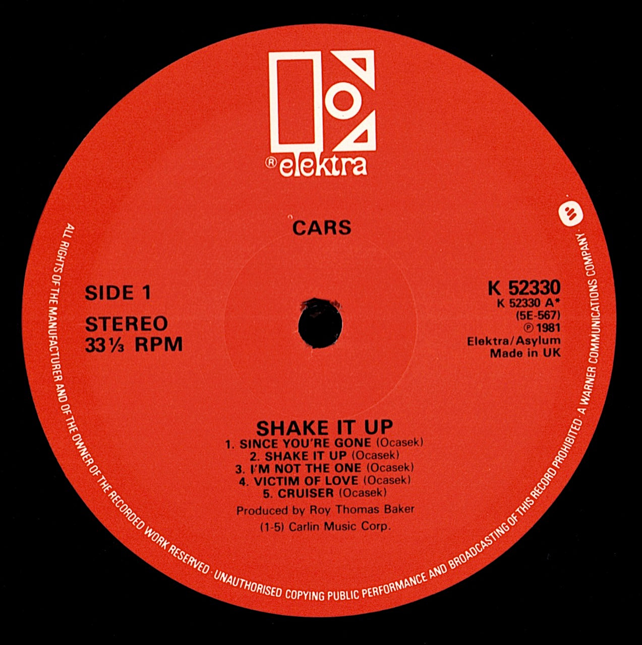The Cars - Shake It Up (Vinyl LP | UK Original | 1981)