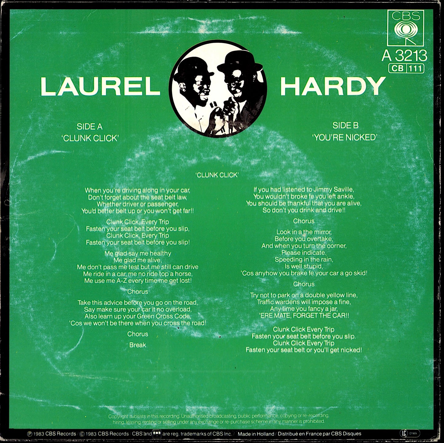 Laurel & Hardy – Clunk Click 7" Vinyl Single