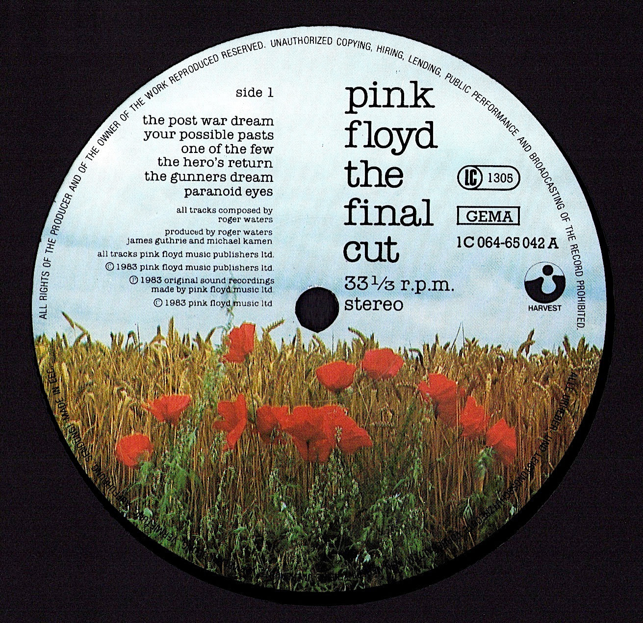 Pink Floyd - The Final Cut Vinyl LP
