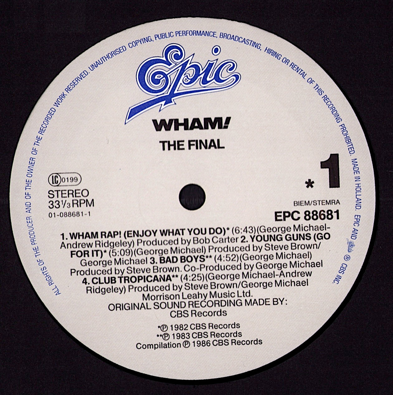 Wham! - The Final Vinyl 2LP