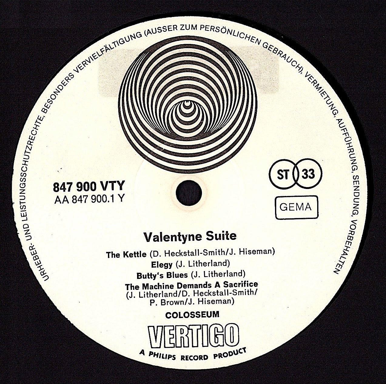 Colosseum – Valentyne Suite Vinyl LP Kopie