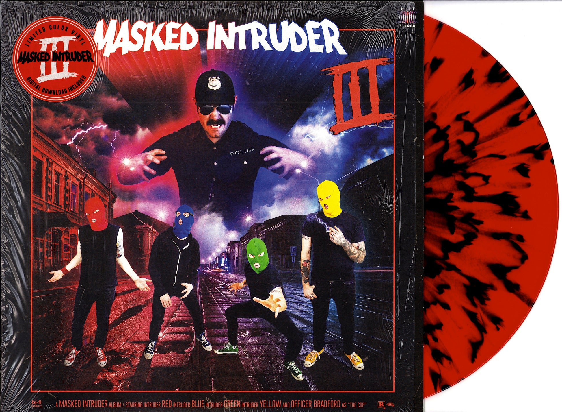 Masked Intruder – III Blood Red w/ Heavy Black Splatter Vinyl LP