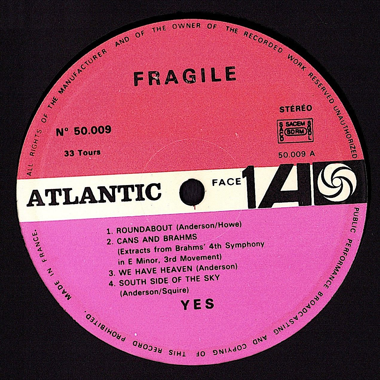 Yes - Fragile Vinyl LP