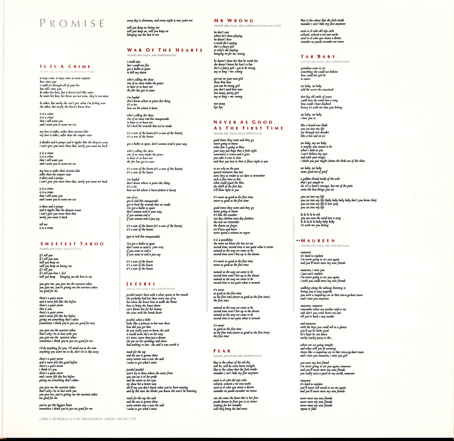 Sade - Promise (Vinyl LP)