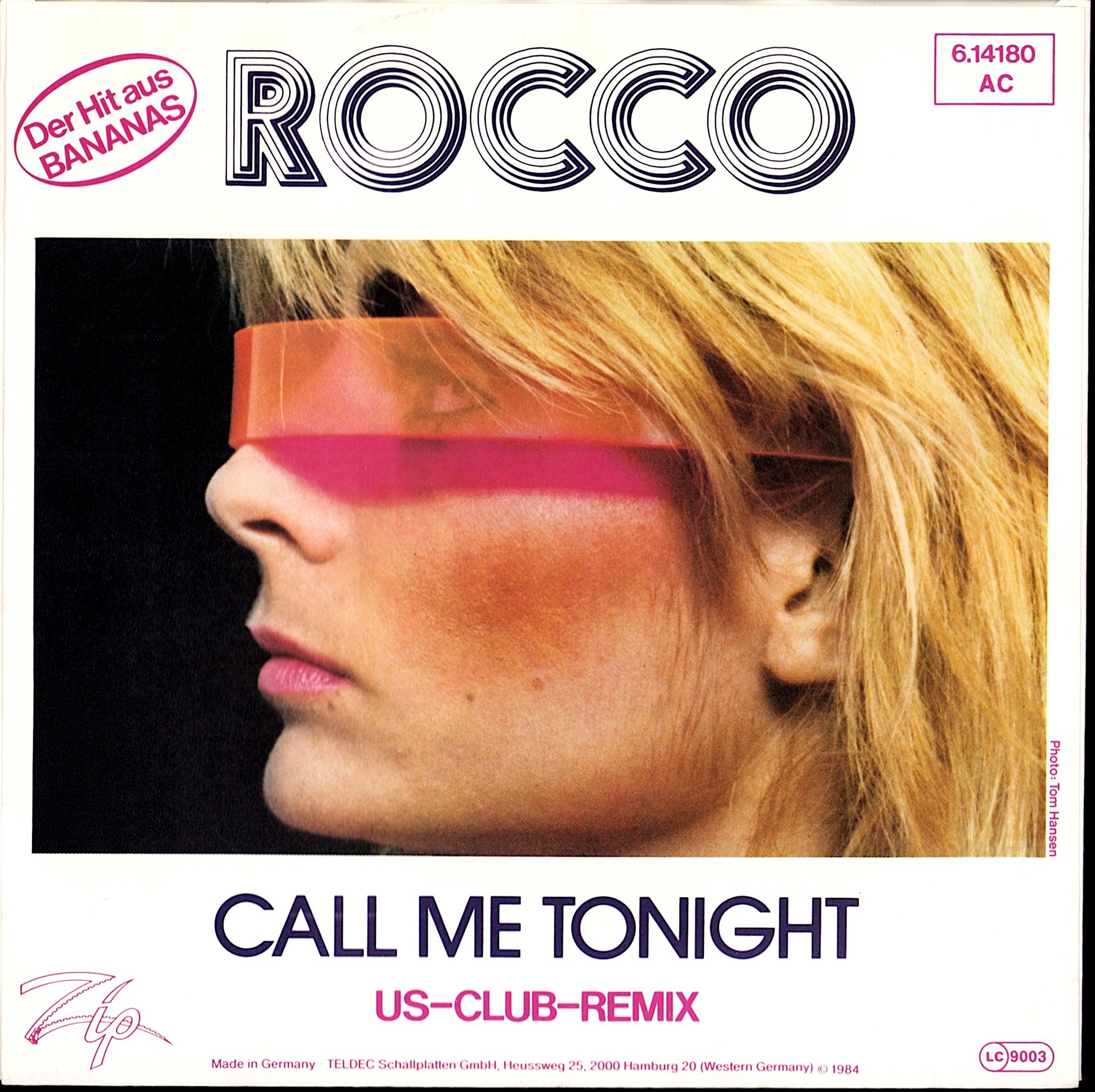 Rocco – Call Me Tonight US-Club-Remix 7" Vinyl Single