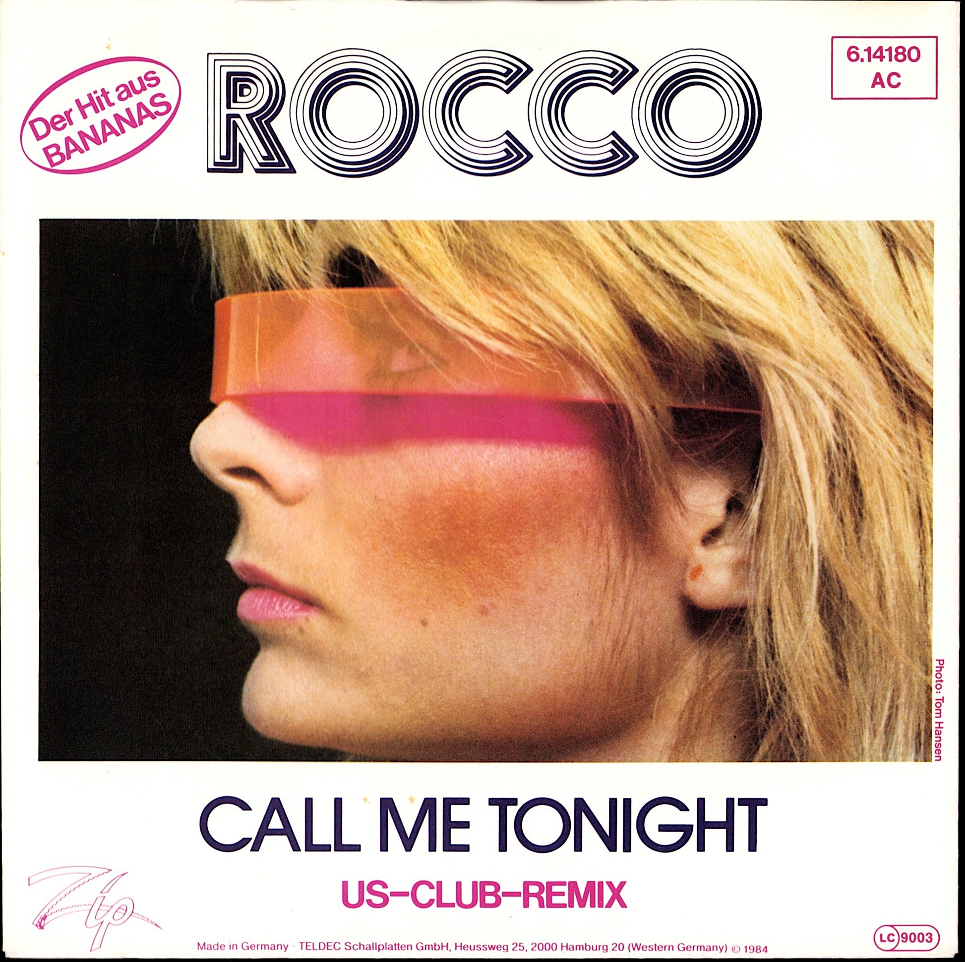 Rocco – Call Me Tonight US-Club-Remix 7" Vinyl Single