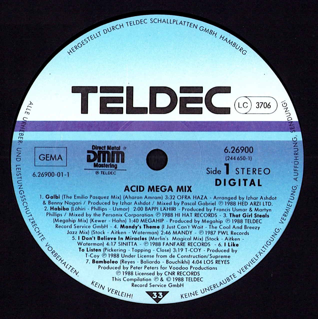 D-Mob feat. Gary Haisman – We Call It Acieed Remix Vinyl 12" | EU Original | 1988 Kopie