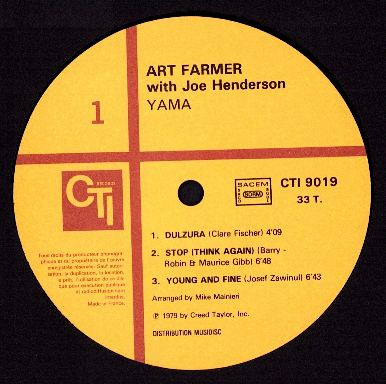 Art Farmer With Joe Henderson – Yama (Vinyl LP)