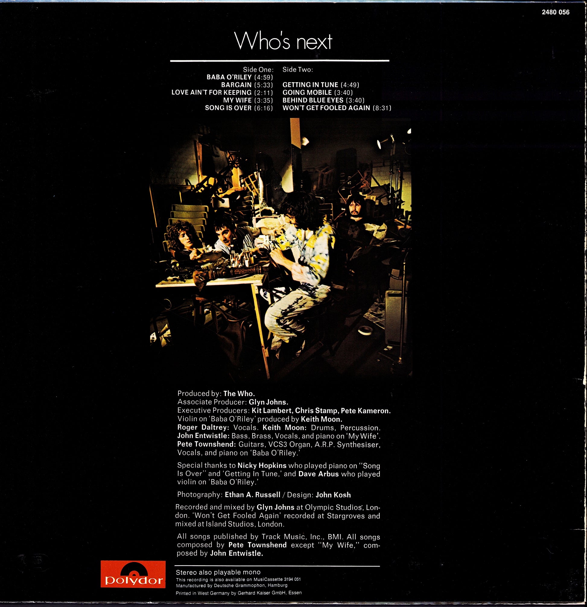 The Who ‎- Who's Next Vinyl LP Kopie