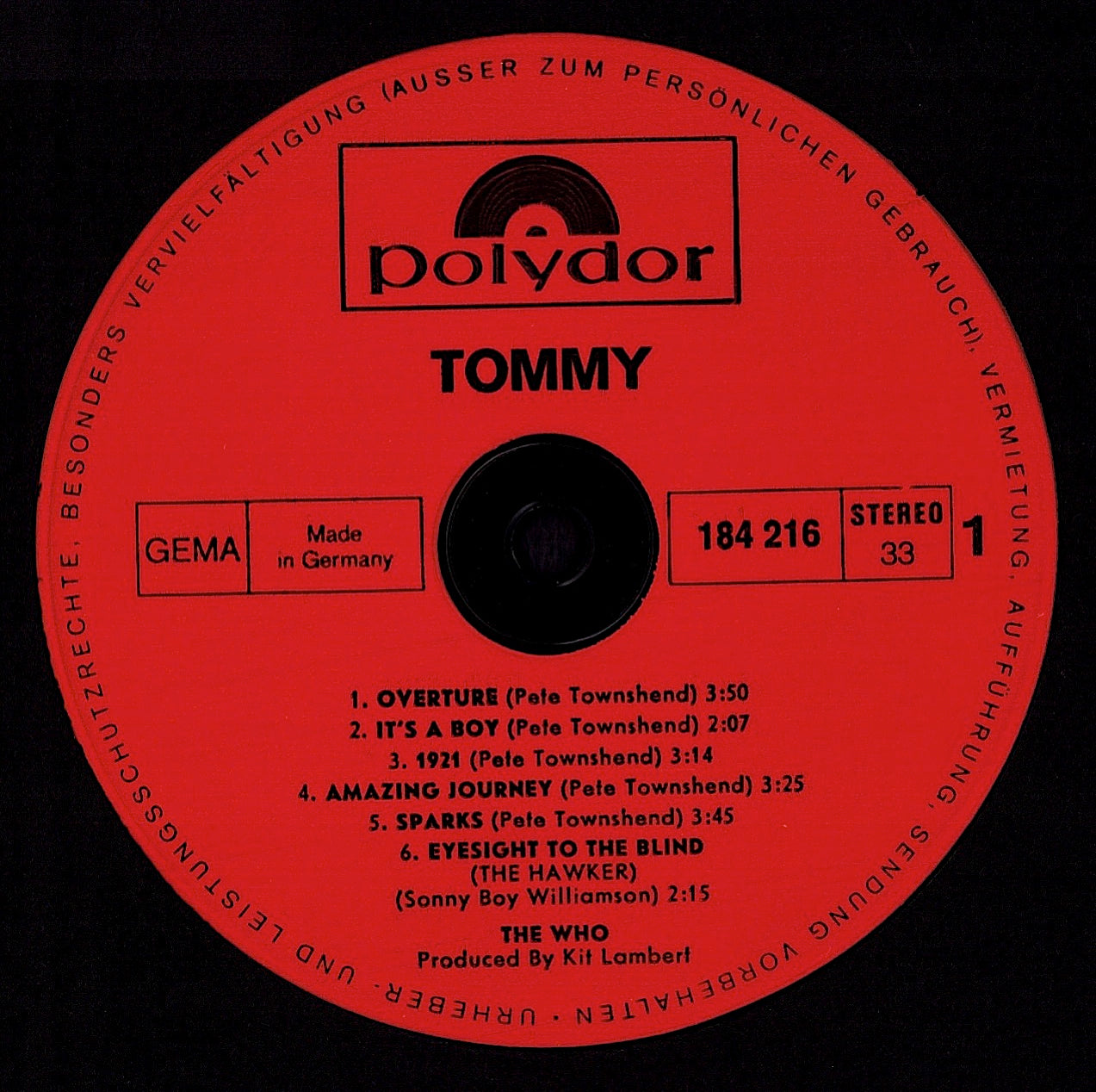 The Who - Tommy Vinyl 2LP Kopie