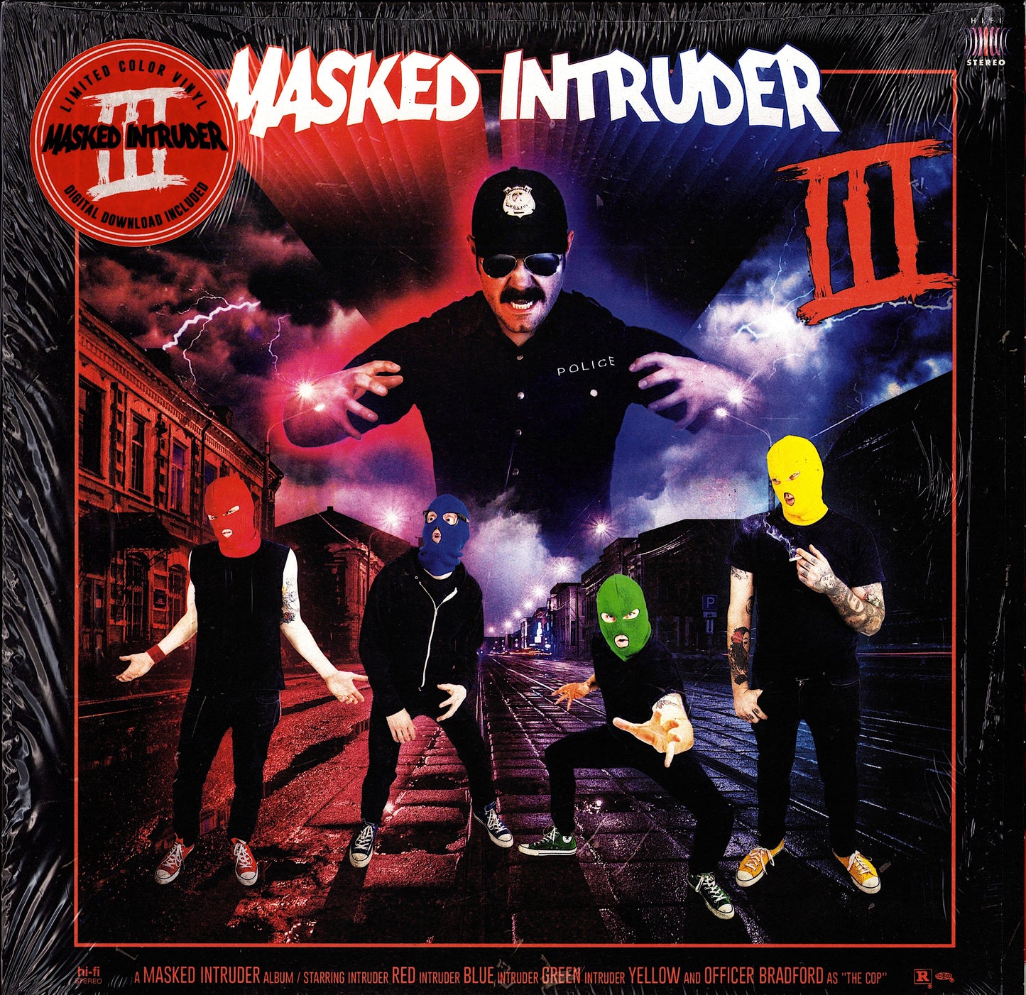 Masked Intruder – III Blood Red w/ Heavy Black Splatter Vinyl LP