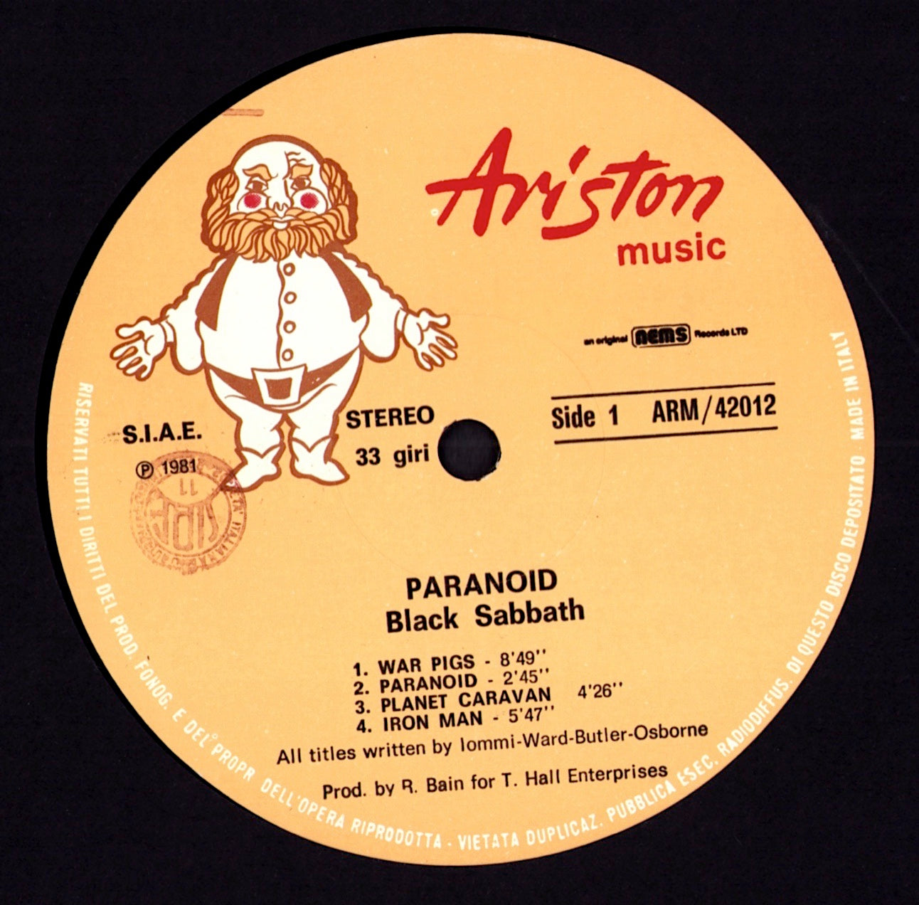 Black Sabbath - Paranoid (Vinyl LP | IT Reissue | 1981)