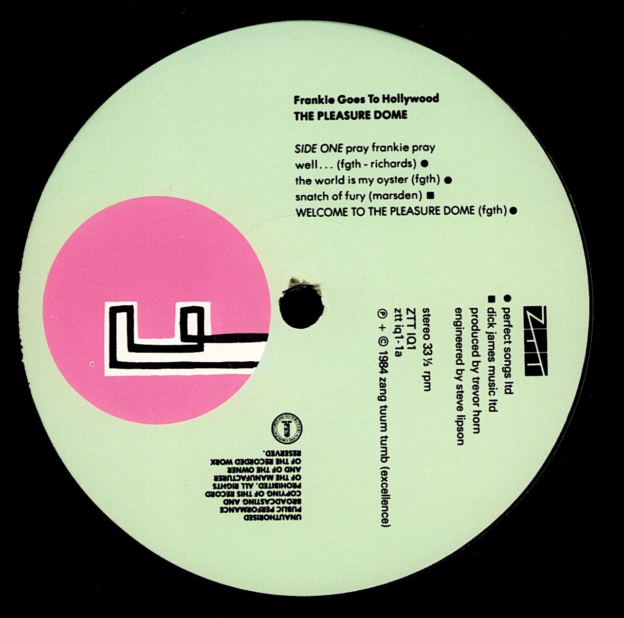 Frankie Goes To Hollywood ‎– Welcome To The Pleasuredome Vinyl 2LP Kopie