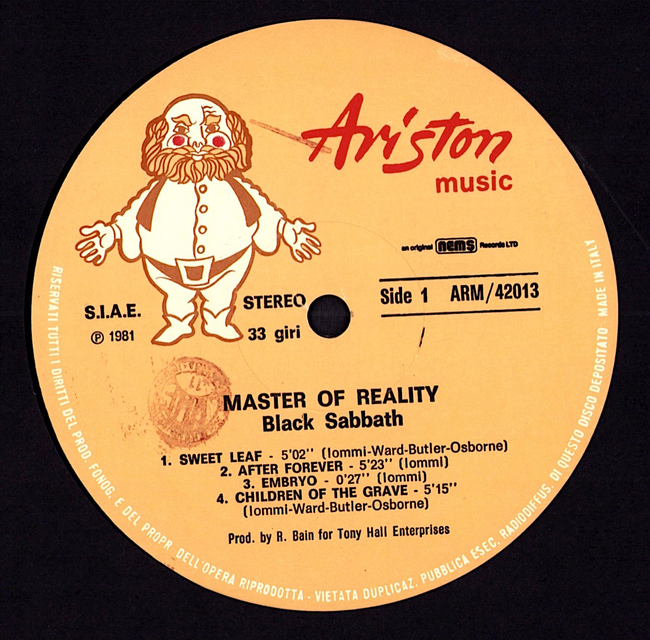 Black Sabbath - Master Of Reality (Vinyl LP | IT Reissue | 1981)
