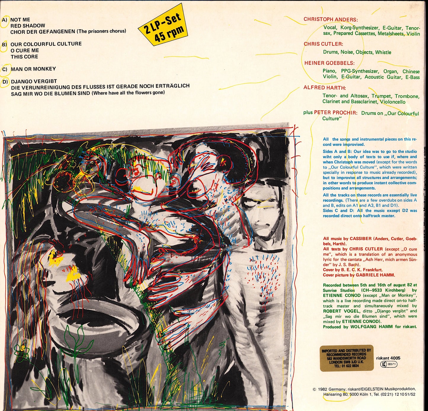 Cassiber – Man Or Monkey Vinyl 2LP