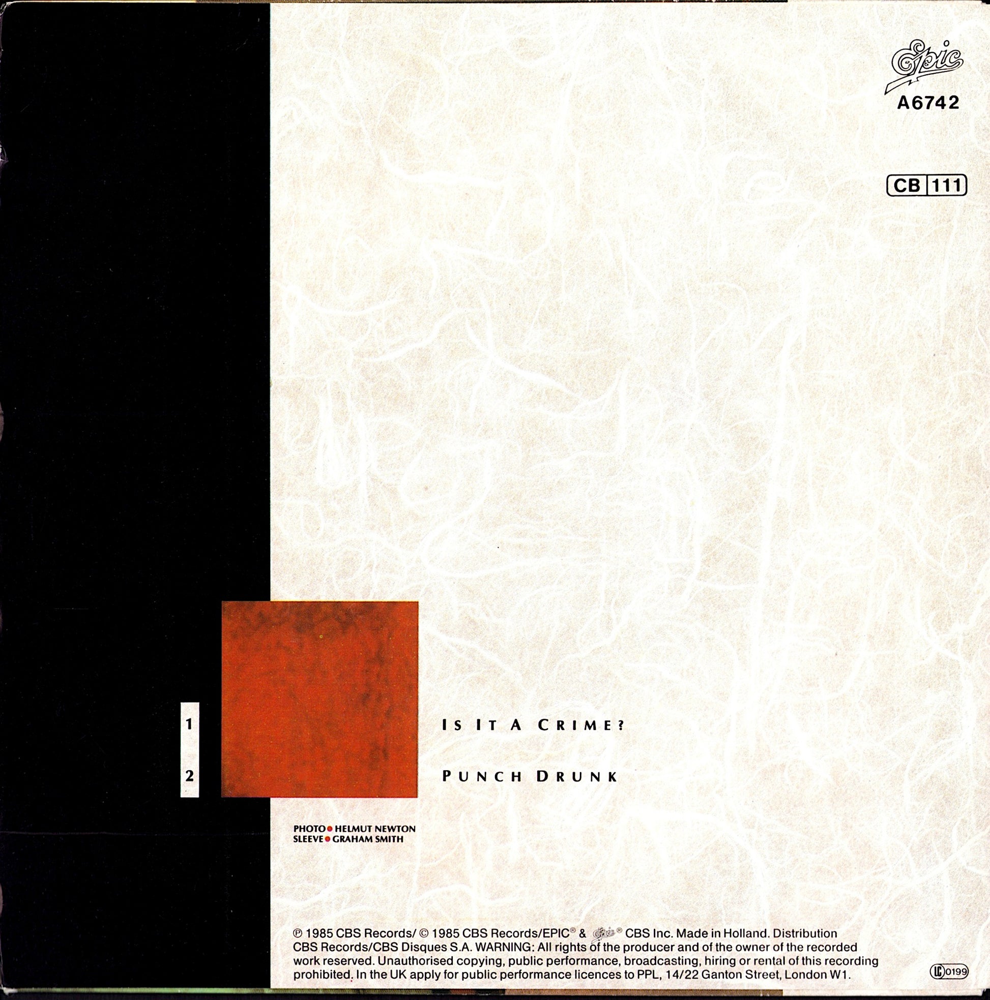 Sade – Is It A Crime? 7" Vinyl Single