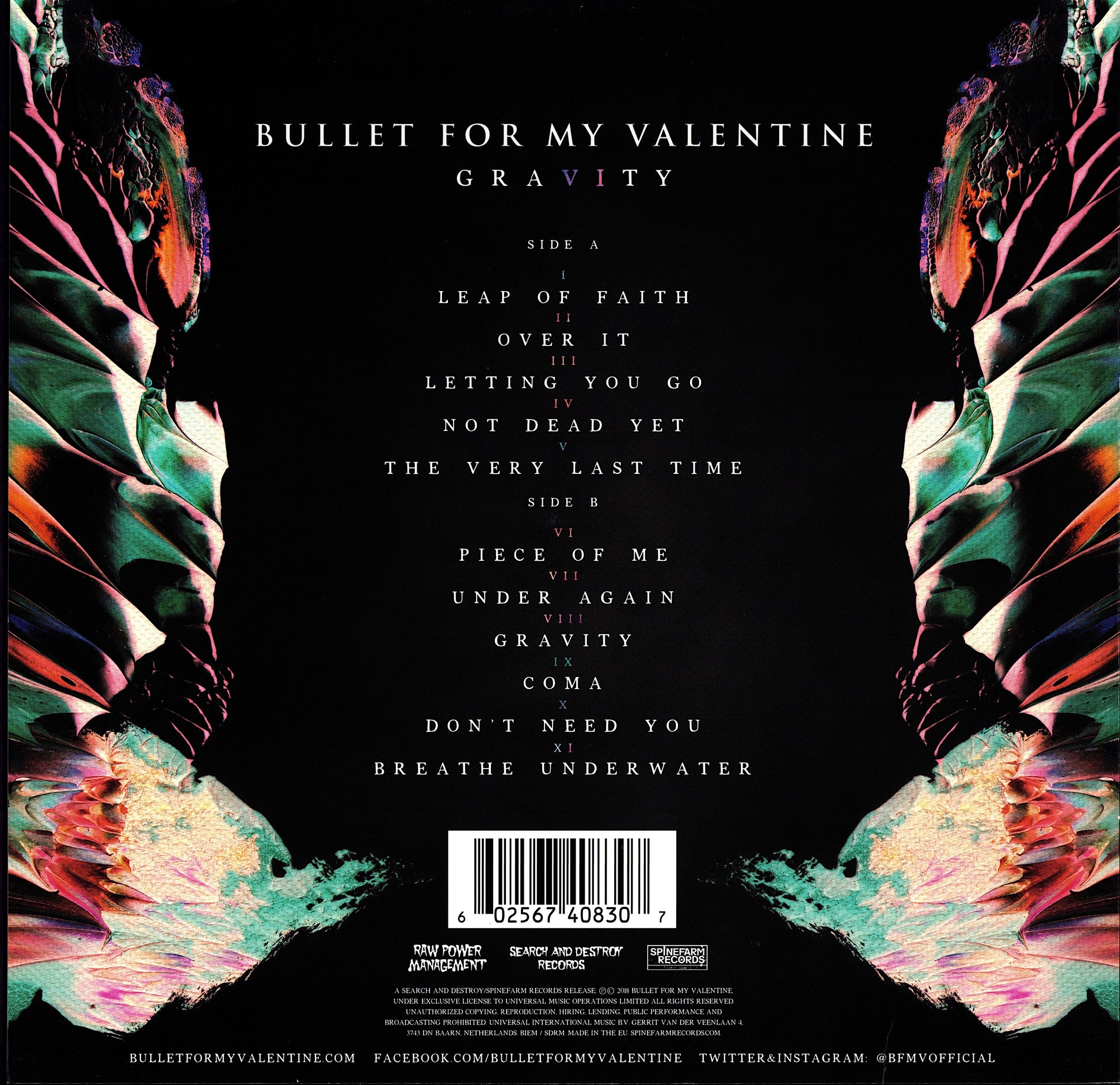 Bullet For My Valentine ‎– Gravity Vinyl LP