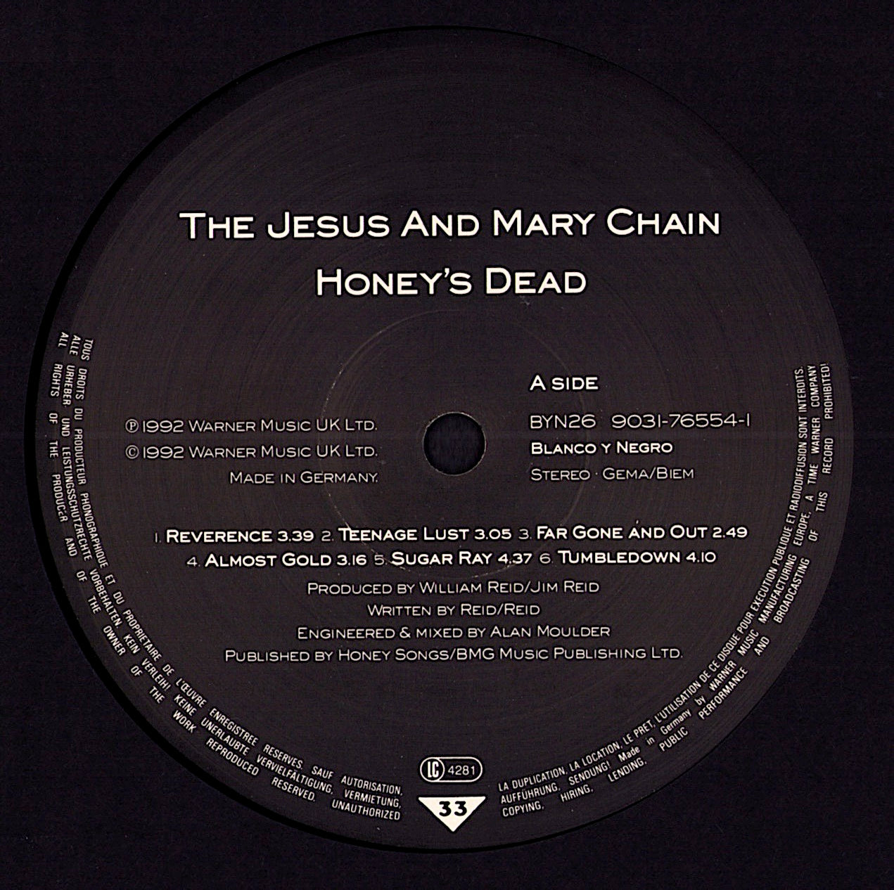 The Jesus And Mary Chain - Darklands Vinyl LP Kopie