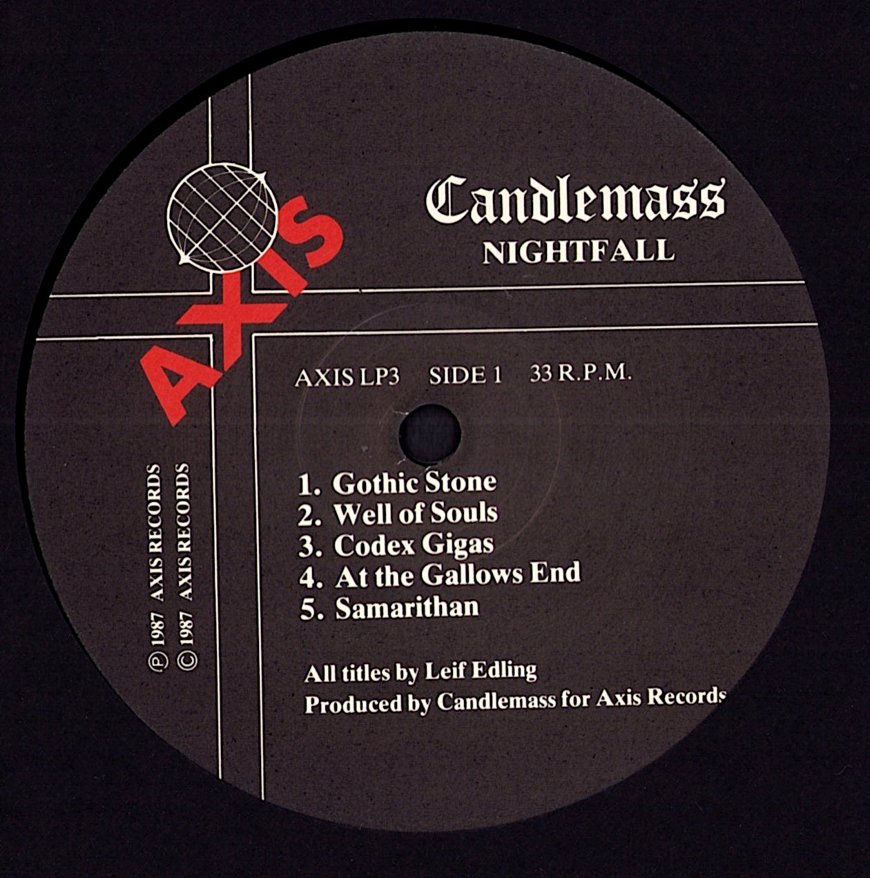 Candlemass - Nightfall Vinyl LP | EU Original | 1987