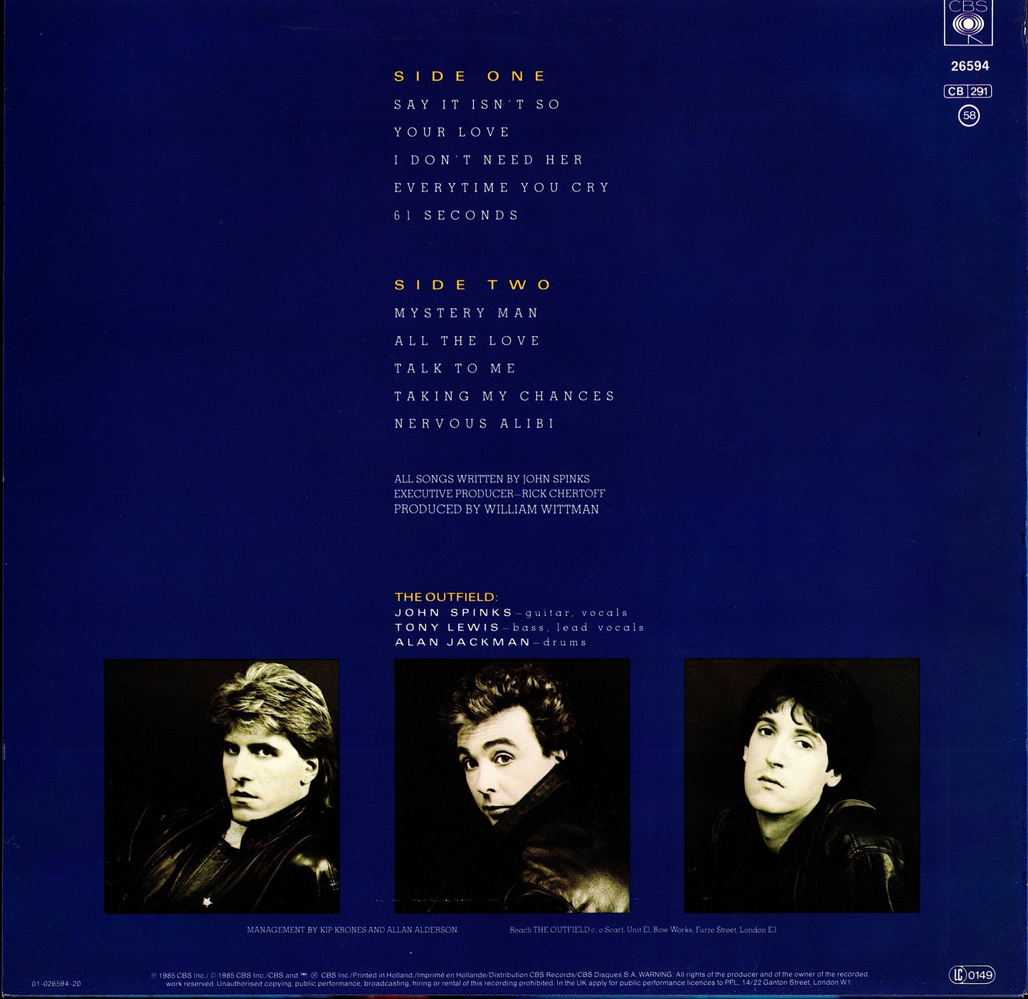 The Outfield – Play Deep Vinyl LP