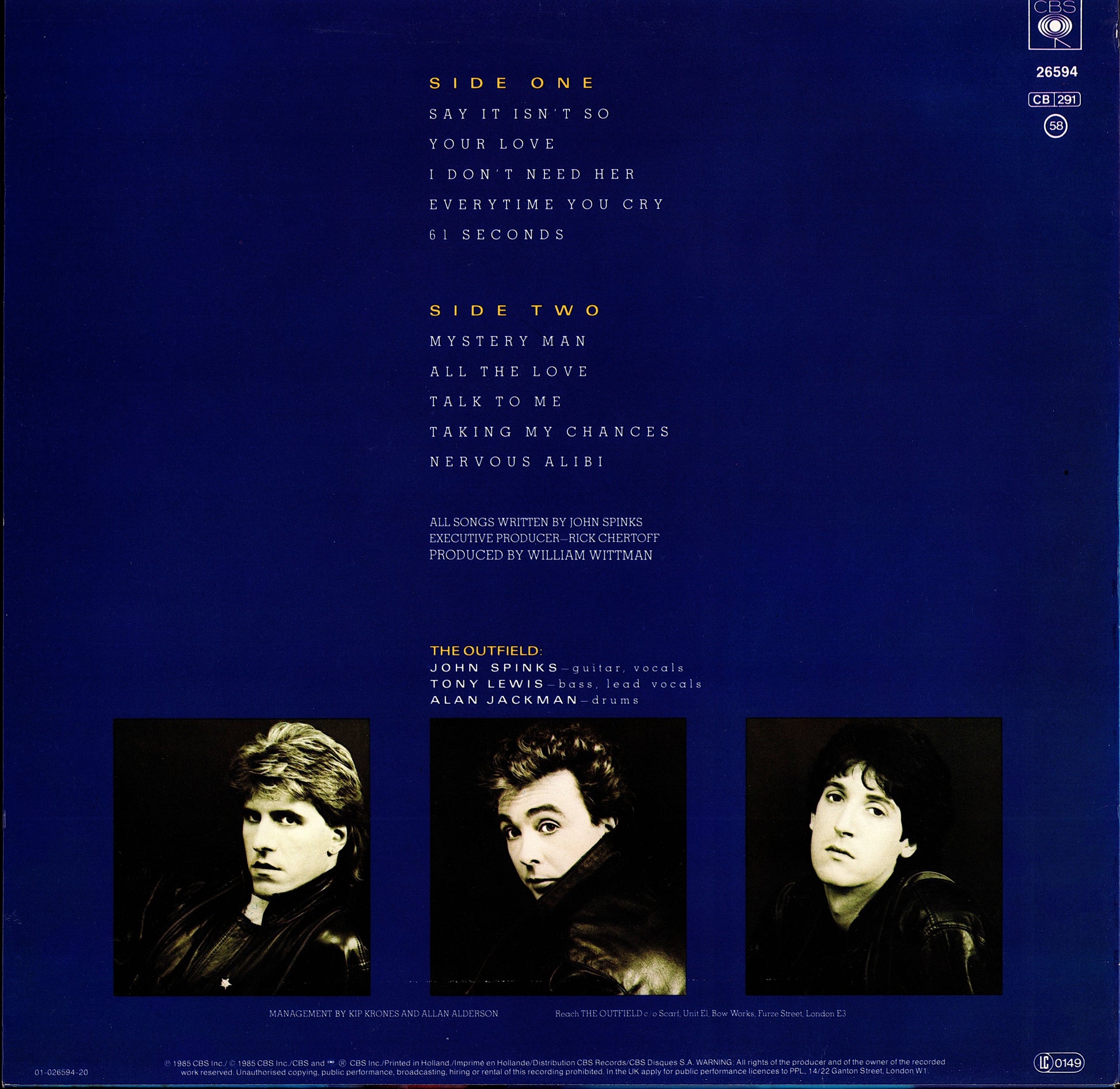 The Outfield – Play Deep Vinyl LP